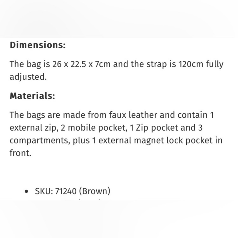 New “Outback Australian Shoulder Bag” Soft high-quality vegan/faux leather. - Picture 9 of 10